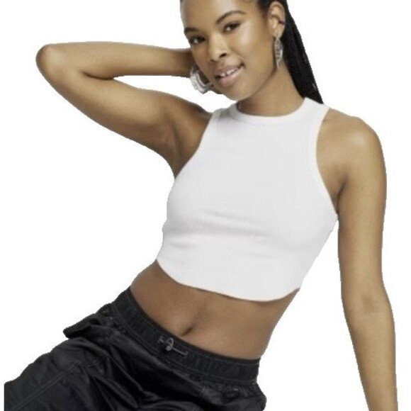 NWT Bundle 2 Wild Fable Women's M Cropped Mini Tank Top Ribbed Black & White NEW - Picture 2 of 13